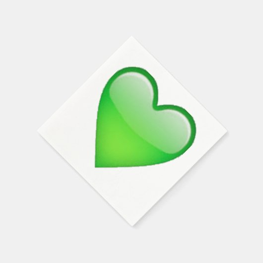 Green Heart - Emoji Servetten (Hoek)