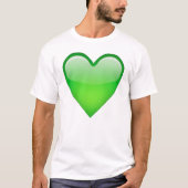 Green Heart - Emoji T-shirt (Voorkant)