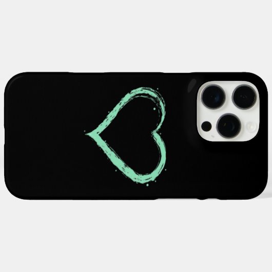 Green Heart Essential Case-Mate iPhone Case (Achterkant (horizontaal))