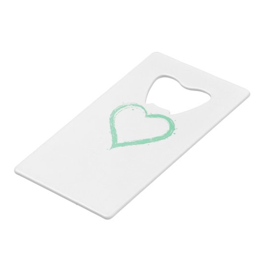 Green Heart Essential Creditkaart Flessenopener (Achterkant Gekanteld)