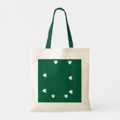 Green Heart Frame Tote Bag – Minimal Love Style (Achterkant)