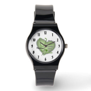 Green Heart Geriatric Nurse Horloge