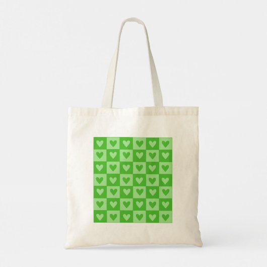 Green Heart Grid-Canvas tas (Achterkant)