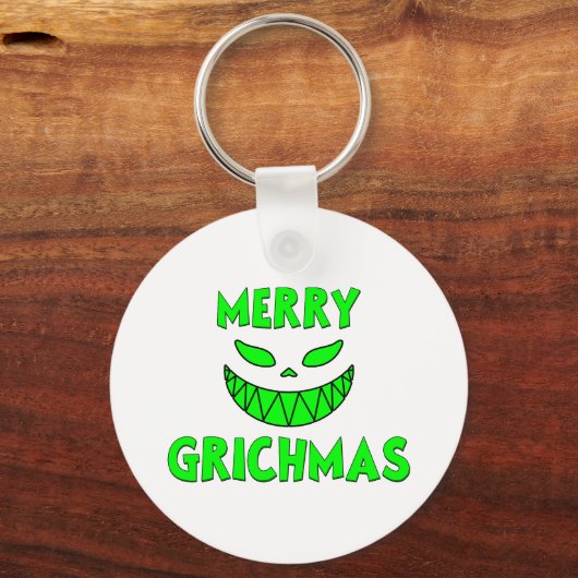 Green Heart Grinch Christmas Love Feestelijke Vaka Sleutelhanger (Achterkant)