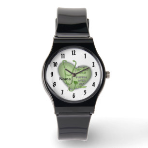 Green Heart Midwife Nurse horloge