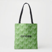 Green Heart Shape Leaf Pattern Canvas tas (Voorkant)
