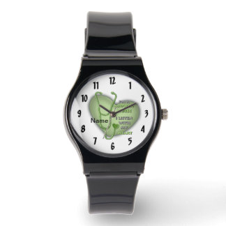 Green Heart Verloskundige Verpleegkundige aangepas Horloge