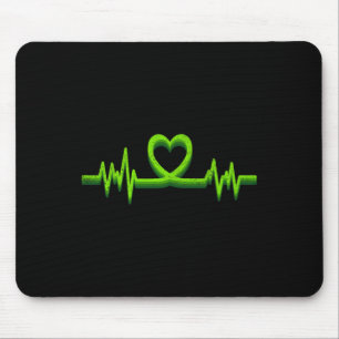 Green Heartbeat Mental Health Awareness voor Manne Muismat