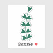 Green Heartleaf Plant Transparent Custom Cut  Sticker (Vel)