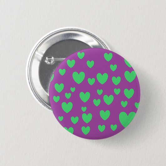 Green Hearts Button (Voorkant /achterkant)
