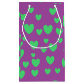 Green Hearts Gift Bag Klein Cadeauzakje (Achterkant)
