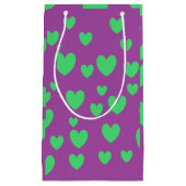 Green Hearts Gift Bag Klein Cadeauzakje (Voorkant)