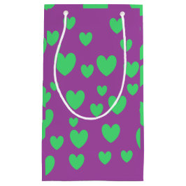 Green Hearts Gift Bag Klein Cadeauzakje