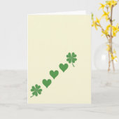Green Hearts Lucky Card Kaart (Gele Bloem)
