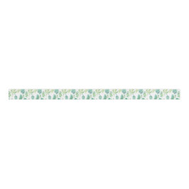 Green Herb Leaves Grosgrain Lint