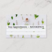 Green Herbs Naturopath Appointment Visitekaartje Afsprakenkaartje (Achterkant)
