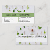 Green Herbs Naturopath Appointment Visitekaartje Afsprakenkaartje (Voorkant / Achterkant)
