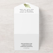Green Herbs Waterverf Greenery Rosemary Wedding All In One Uitnodiging (Buitenkant)