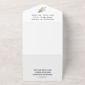 Green Herbs Waterverf Greenery Sage Wedding All In One Uitnodiging (Buitenkant)