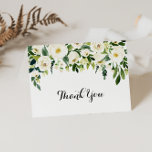 Green herfst gevouwen bruiloft dank u kaart<br><div class="desc">Deze groene herfst gevouwen bruiloft bedankkaart is perfect voor een rustieke bruiloft. Het ontwerp is voorzien van elegante waterverf witte pioenen met groen gebladerte. Personaliseer de binnenkant van de kaart met uw namen en een bedankbericht. Of laat het gedeelte met het bedankbericht leeg en schrijf met de hand een persoonlijke...</div>