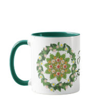 Green Herfst Wreath Flora laat Happy Thanksgiving 