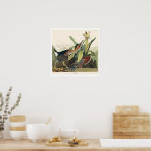 Green Heron door het Poster Audubon (Keuken)