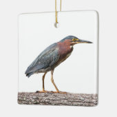 Green Heron Keramisch Ornament (Links)