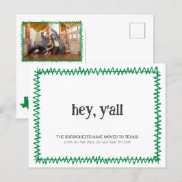 Green Hey Y'all - Verhuisd naar Texas Briefkaart