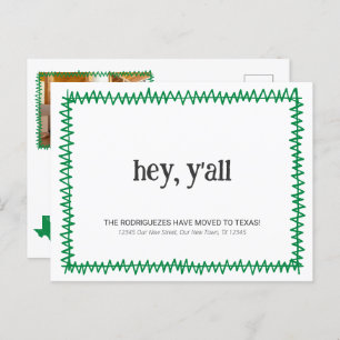 Green Hey Y'all - Verhuisd naar Texas Briefkaart
