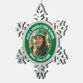 Green High School Marching Band Fotocadeau Tin Sneeuwvlok Ornament (Rechts)