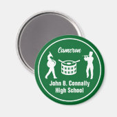 Green High School Marching Band gepersonaliseerd Magneet (Voorkant / Achterkant)
