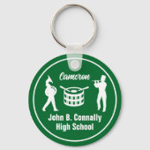 Green High School Marching Band gepersonaliseerd Sleutelhanger (Voorkant)