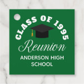 Green High School Reünie Gepersonaliseerde Partij Bedankjes Labels (Voorkant)