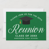 Green High School Reunion Custom Party Kaart (Voorkant)