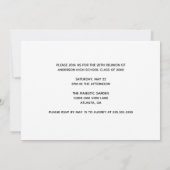 Green High School Reunion Custom Party Kaart (Achterkant)