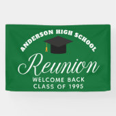 Green High School Reunion Custom Welkom Spandoek (Horizontaal)