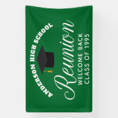 Green High School Reunion Custom Welkom Spandoek (Verticaal)