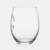 Green High School Reunion Party Custom Alumni Wijnglas Zonder Voet (Links)