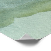 Green Hills Landscape Waterverf Poster (Hoek)