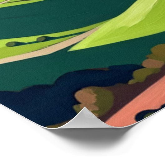 Green Hills Wall Art Poster (Hoek)