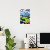 Green Hills Wall Art Poster (Thuiskantoor)