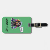 Green Hip Hop Rottweiler Bagagelabel (Voorkant horizontaal)