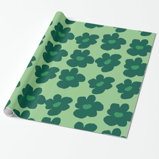 Green Hippie Cadeaupapier (Uitgerold)