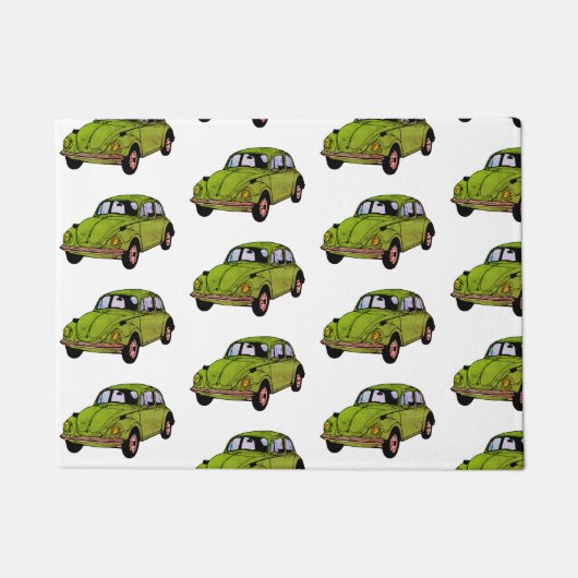 Green Hippie Car door Mat (Voorkant)