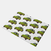 Green Hippie Car door Mat (Schuin)