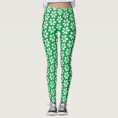 Green Hippy, 60/70's, blokvormig patroonafdrukken Leggings (Voorkant)