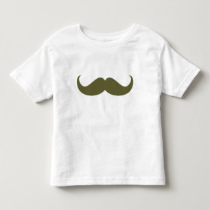Green Hipster Mustache Peuter T-shirt