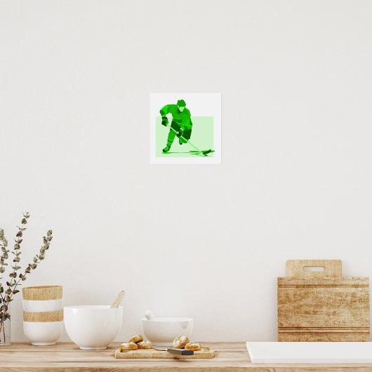 Green Hockey Logo Poster (Keuken)