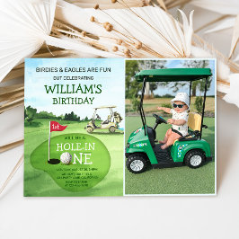 Green Hole-in-One Golf 1e verjaardag Par-t-shirt F Kaart