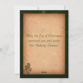 Green Holiday Card met Paisley Tree Feestdagenkaart (Achterkant)